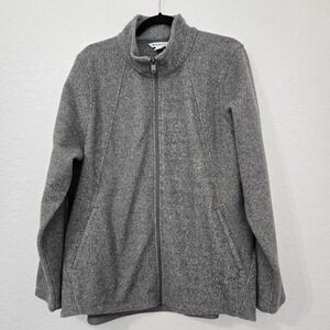 Athleta‎ 2X Gray Stroll Fleece Full Zip Jacket Outdoor Athletic Warm Coat